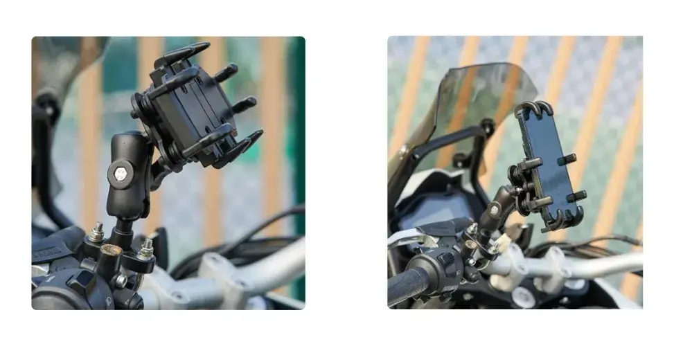 Thumbnail: Aluminiumski Drzac na Mobilen za Motor,Velosiped Black
