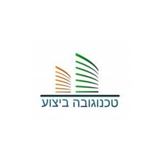לוגו טכנוגובה ביצוע עם איור של שני מבנים