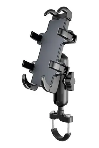 Thumbnail: Aluminiumski Drzac na Mobilen za Motor,Velosiped Black
