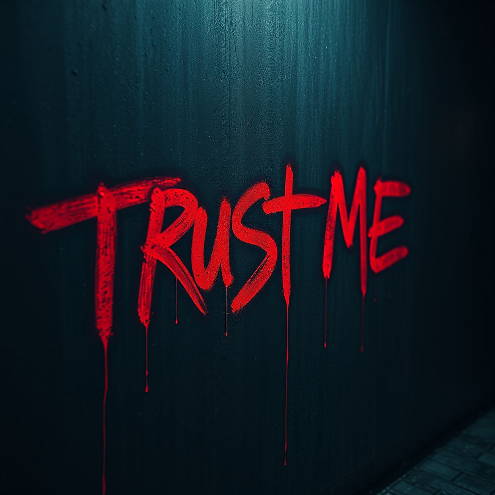 Trust Me written in graffiti
