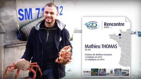 Portrait de Mathieu Thomas, créateur de la poissonnerie et commerce de produits de la mer « Mathieu Crustacés » à Saint-Malo