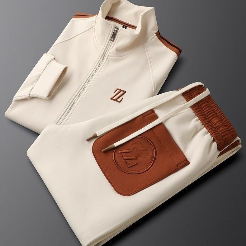 Thumbnail: New Men's Autumn Stand-Collar Casual Sports Suit - Trendy Fashion Activewear wit