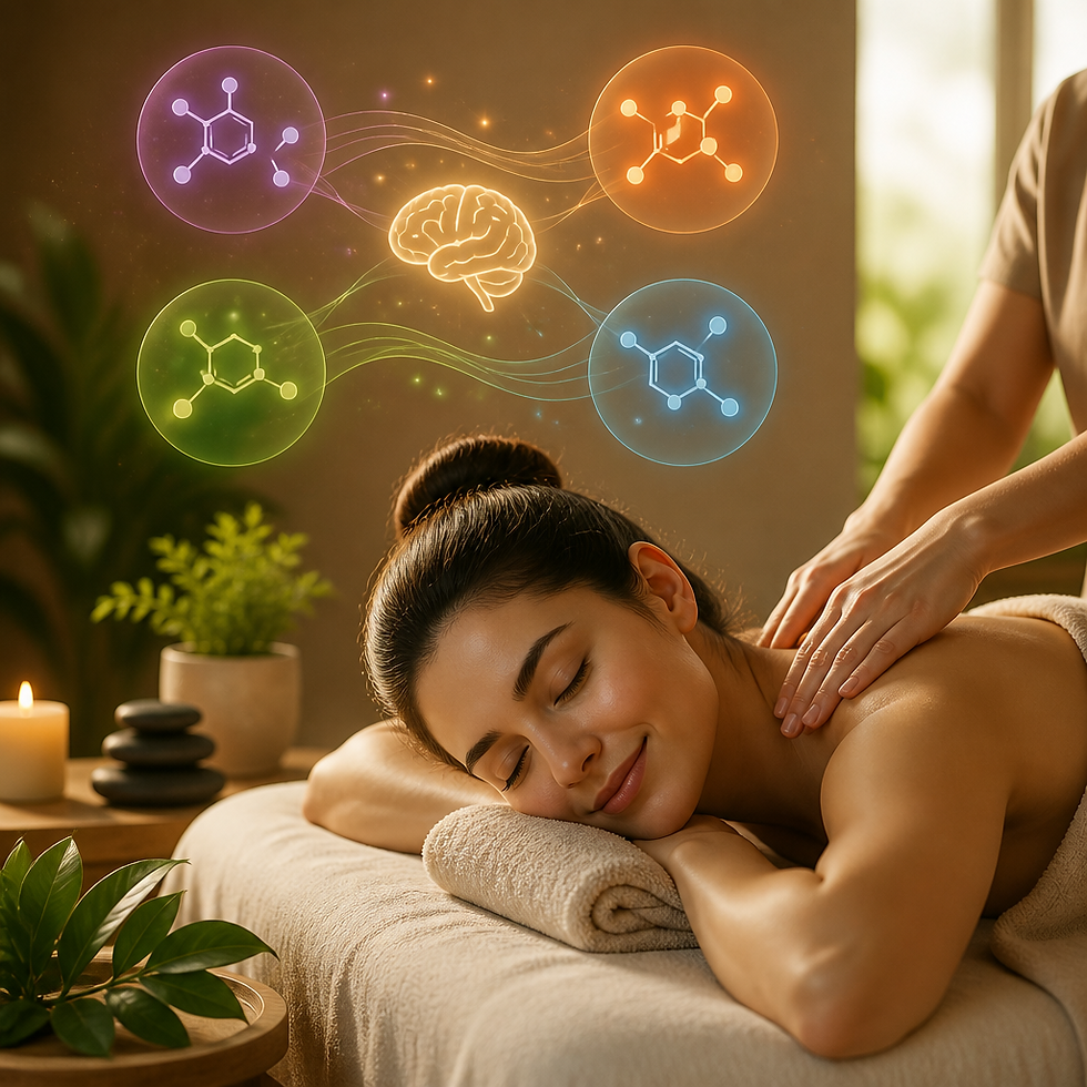 Vue à hauteur d’œil d’une salle de massage calme avec une table préparée