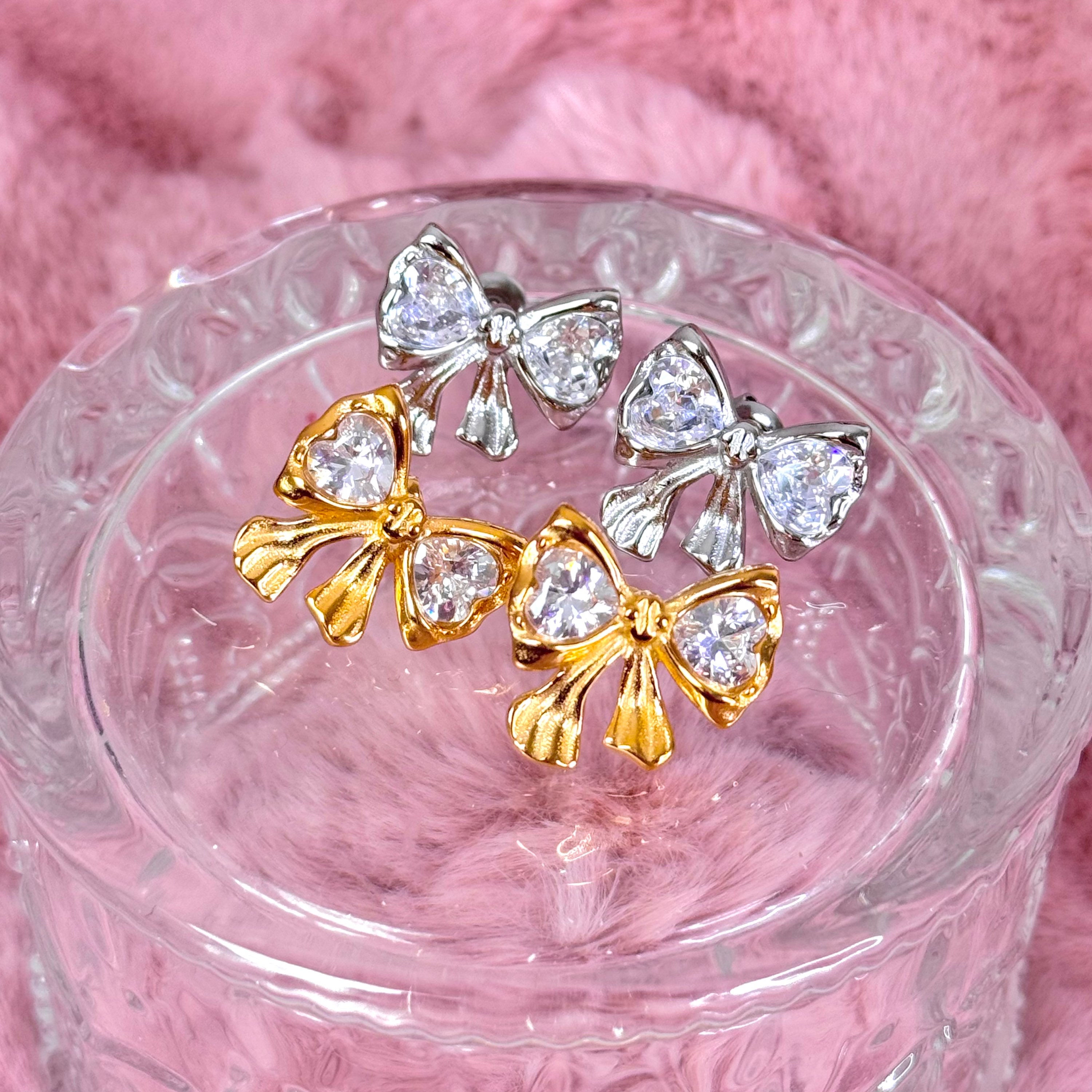 Schleifen Shinie-Wasserfeste Ohrringe mit Schleife Design 