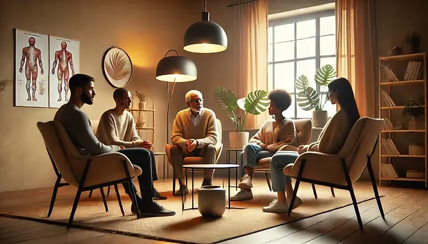 DALL·E 2025-01-22 11.16.36 - A diverse group of five people, including at least one Black