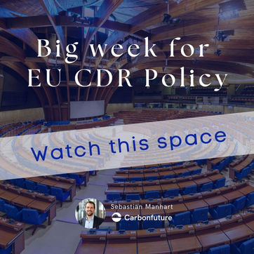🇪🇺 This is a big week for EU carbon dioxide removal (#CDR) policy, so watch this space! 🇪🇺