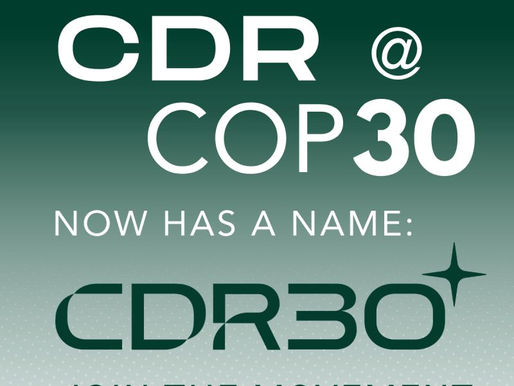 🫵 CDR at COP30: Our time is NOW. But we need you. 🫵