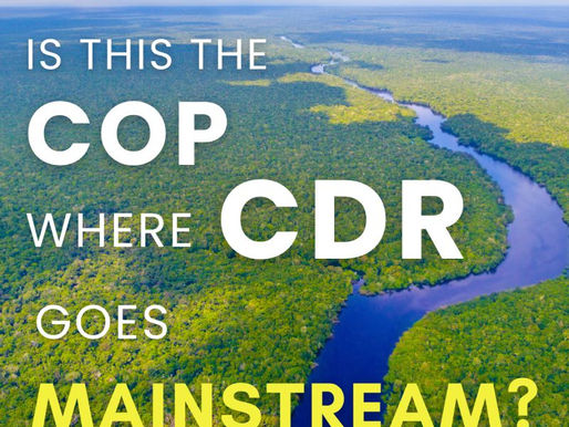 🌐 Is this the COP where CDR goes mainstream?