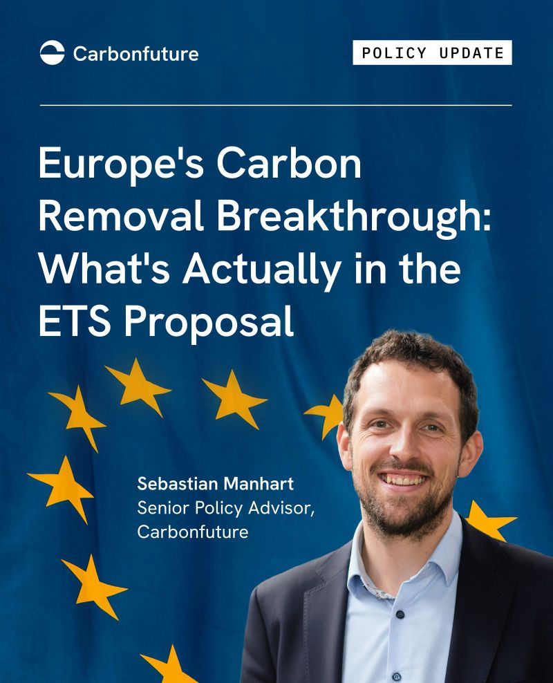 🇪🇺 We spoke to the person who oversaw the EU ETS review proposal - here is what she had to say on CDR