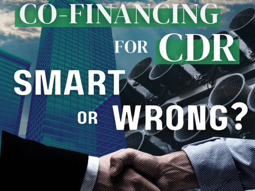 🤝 Co-financing for CDR? Smart or wrong? 🤝