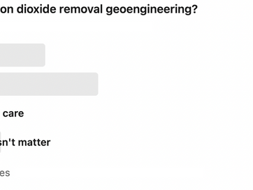 📊 [Poll] Is carbon dioxide removal geoengineering? 📊 