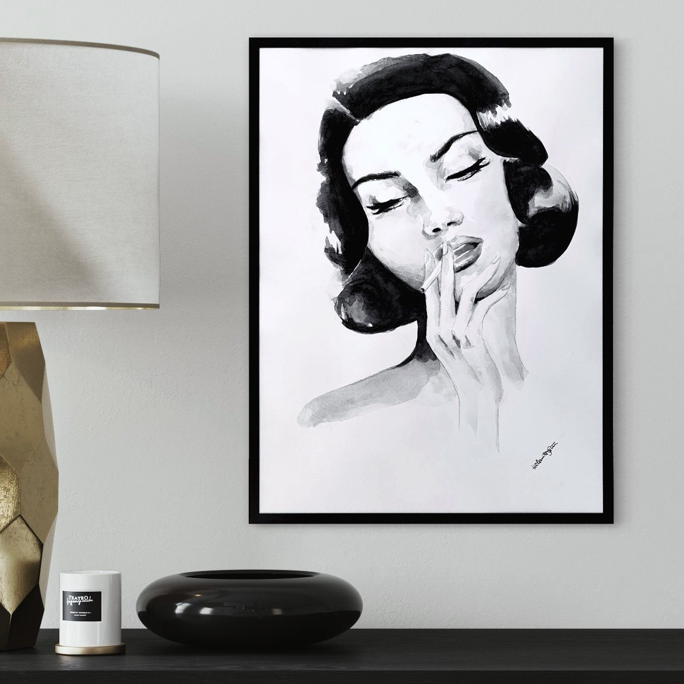 The cigarette is a paid actor 30x40cm