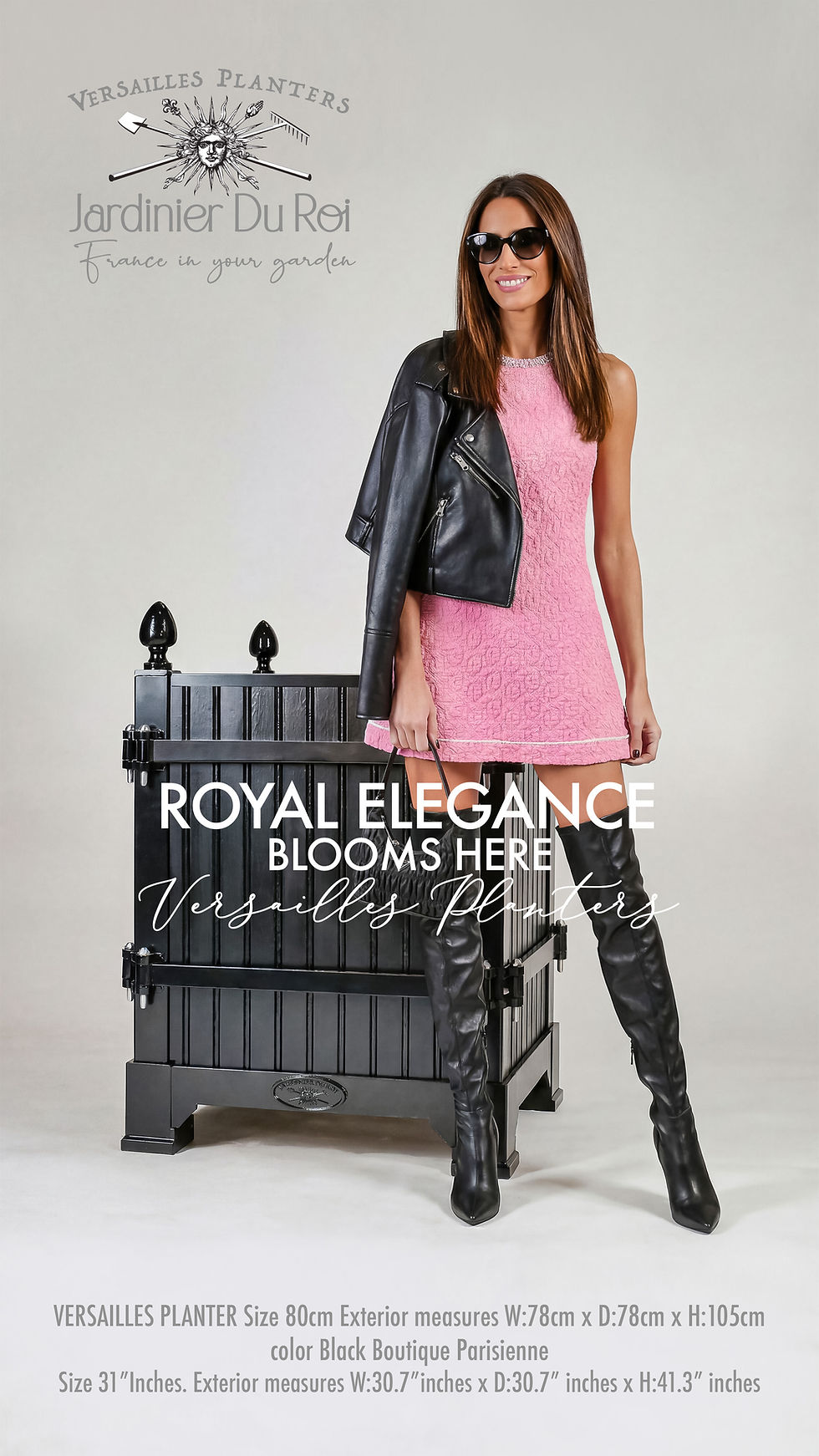 Thumbnail: Black, Boutique de Roses Paris, Versailles planter - Planter boxes