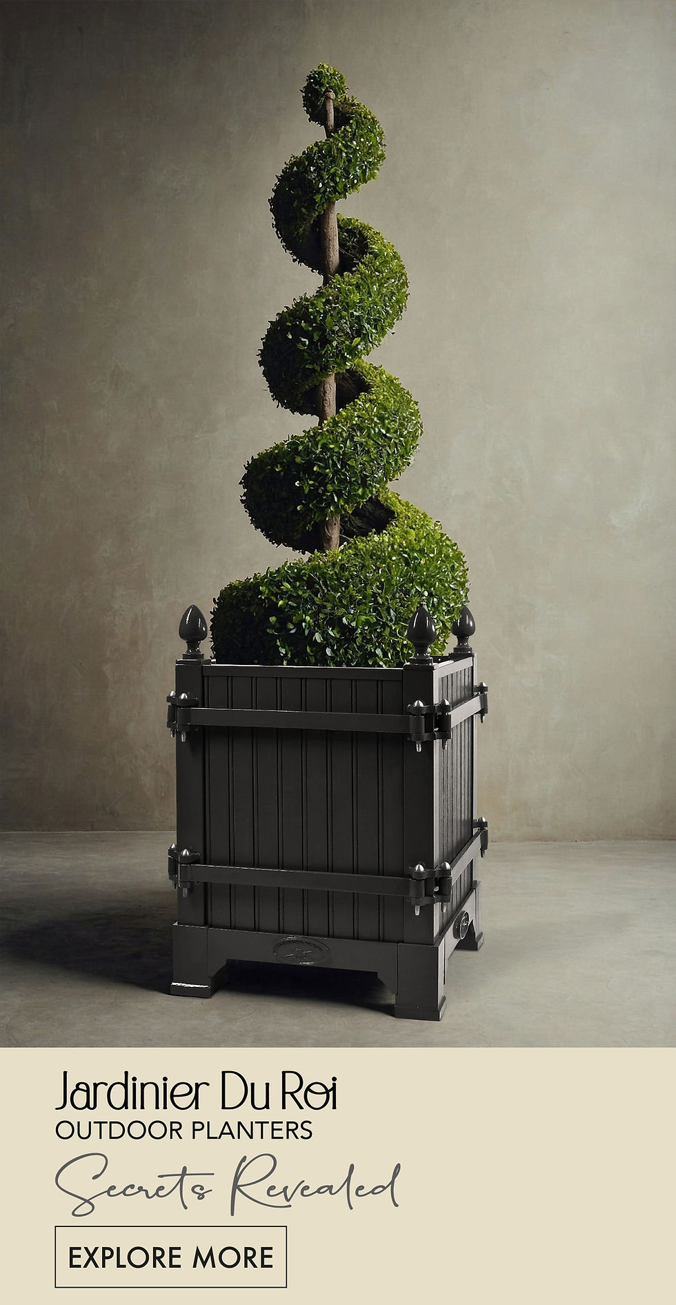 Thumbnail: Grey Boutique Tropézienne, Versailles planter - Planter boxes