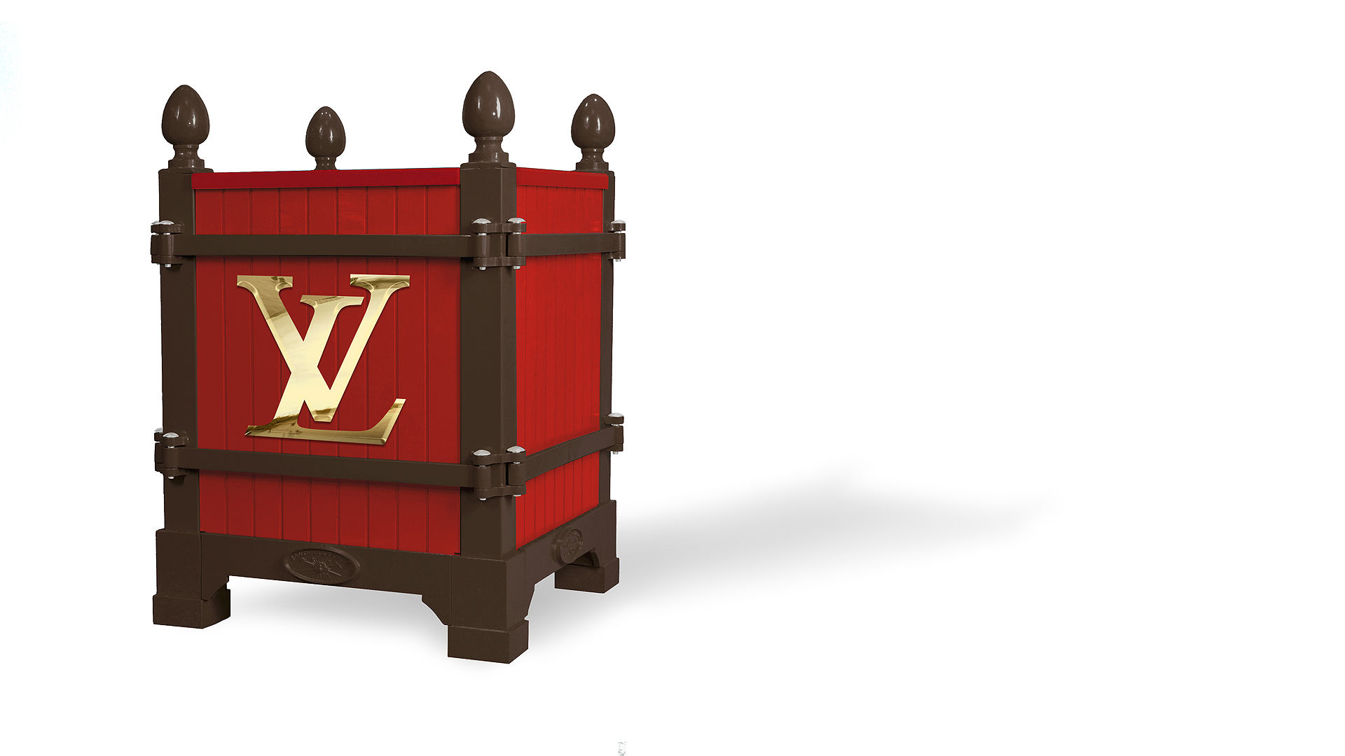 Branding ideas, Louis V. brown & red logo