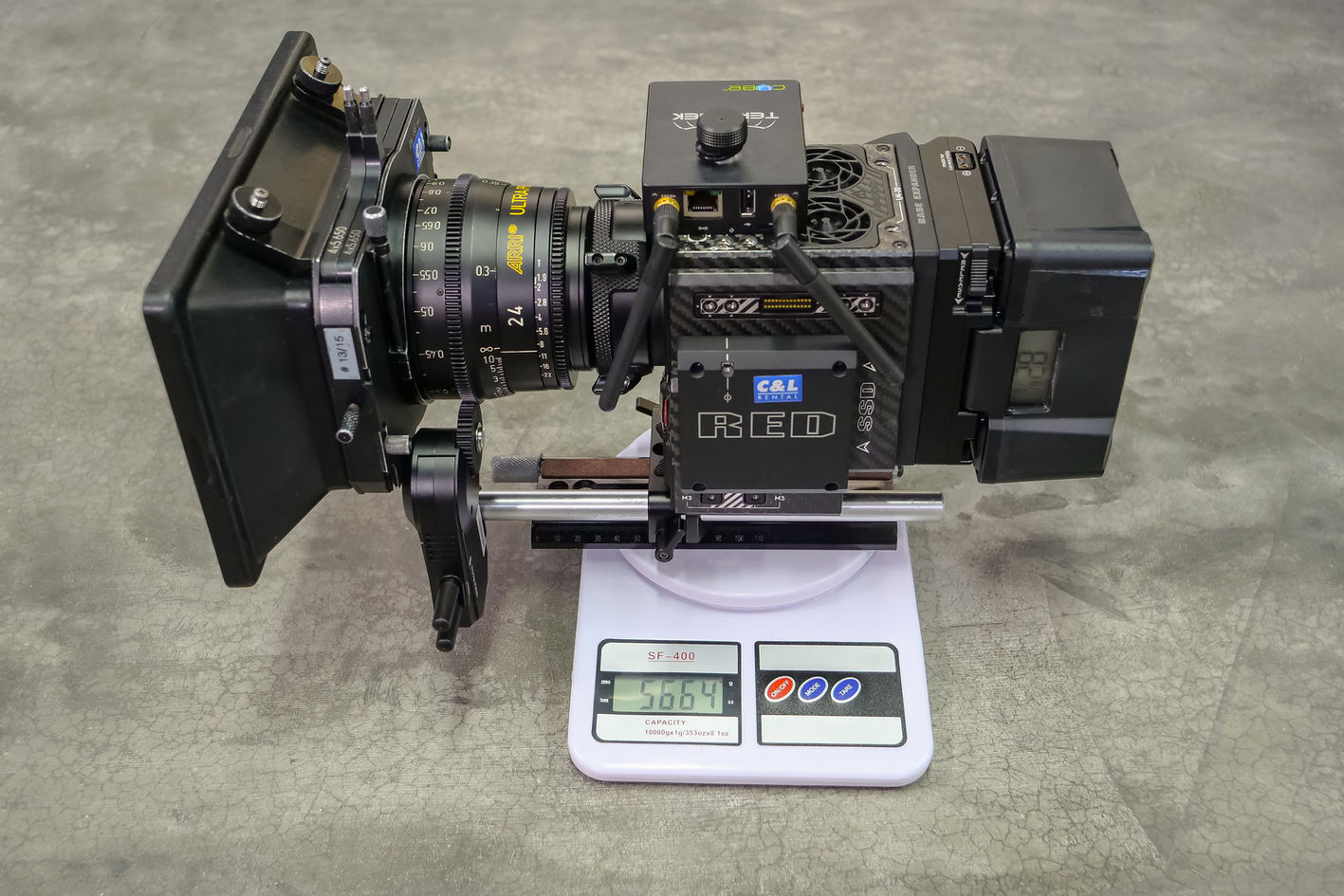Red camera Helium 8k and Red Komodo 6K on 8 axis hybrid camera stabilizer gimbal steady from Basson Steady model Endless 4