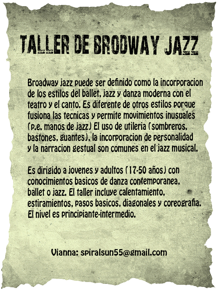 Taller de Brodway Jazz en el PobreNouFestival 2012 
