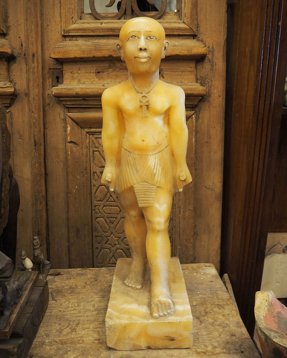 Thumbnail: Large standing alabaster statue