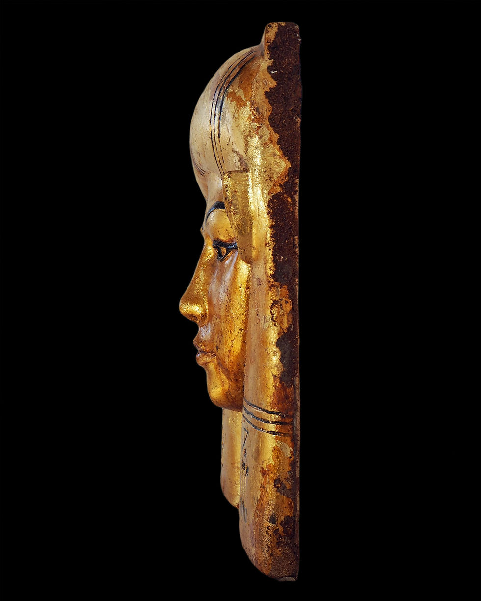 Thumbnail: Wooden panel depicting goddess Hathor