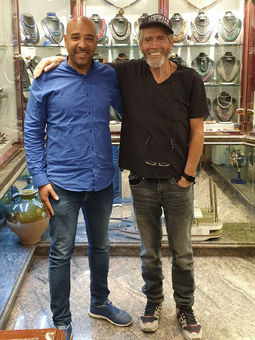 Film producer Mario Kassar at Nobles Art Gallery in Luxor Egypt
