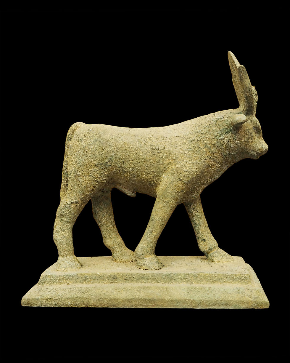 Thumbnail: Egyptian bronze Apis bull