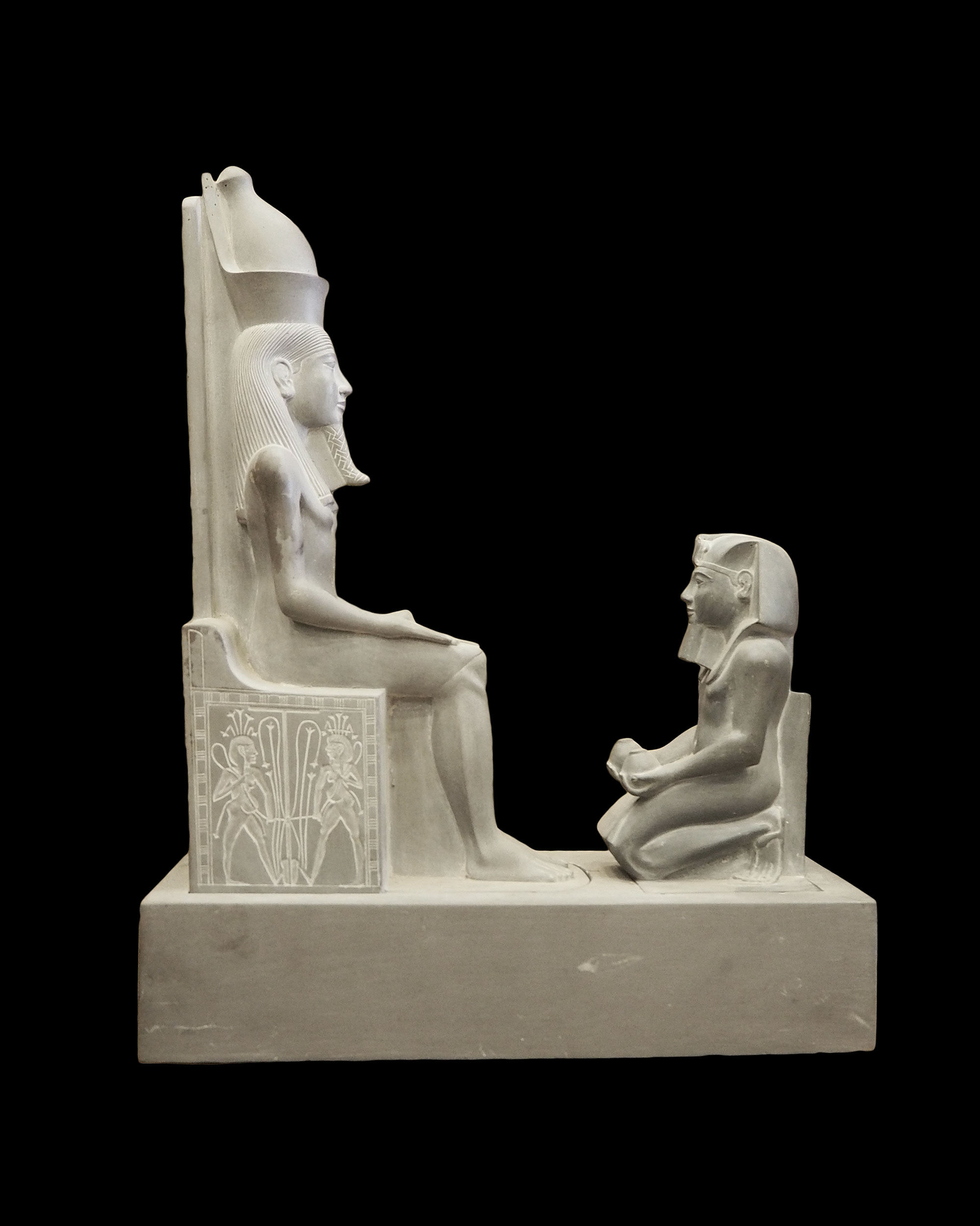 Egyptian basalt statue of Egyptian king Horemheb