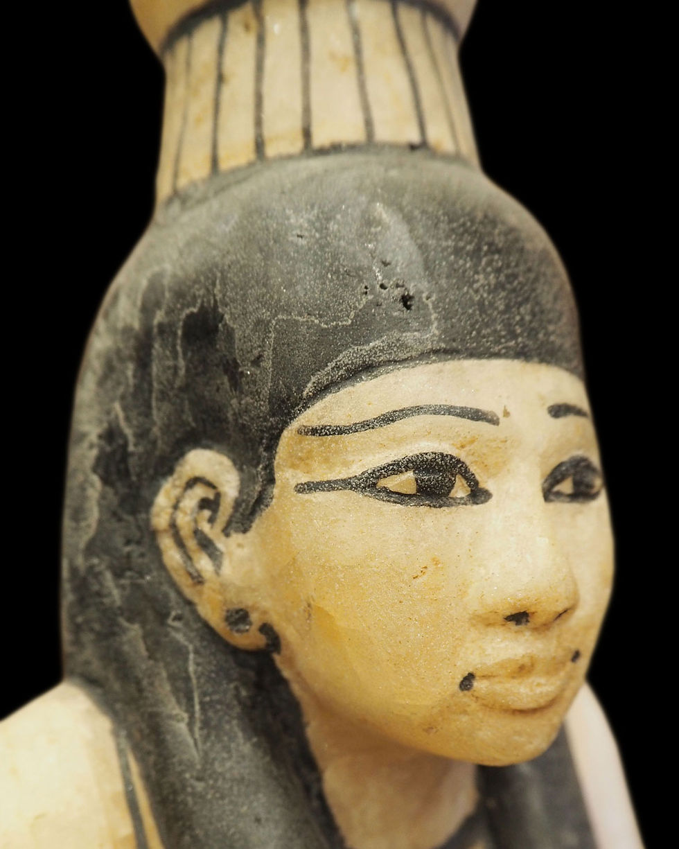 Thumbnail: Seated statue depicting the goddess Isis