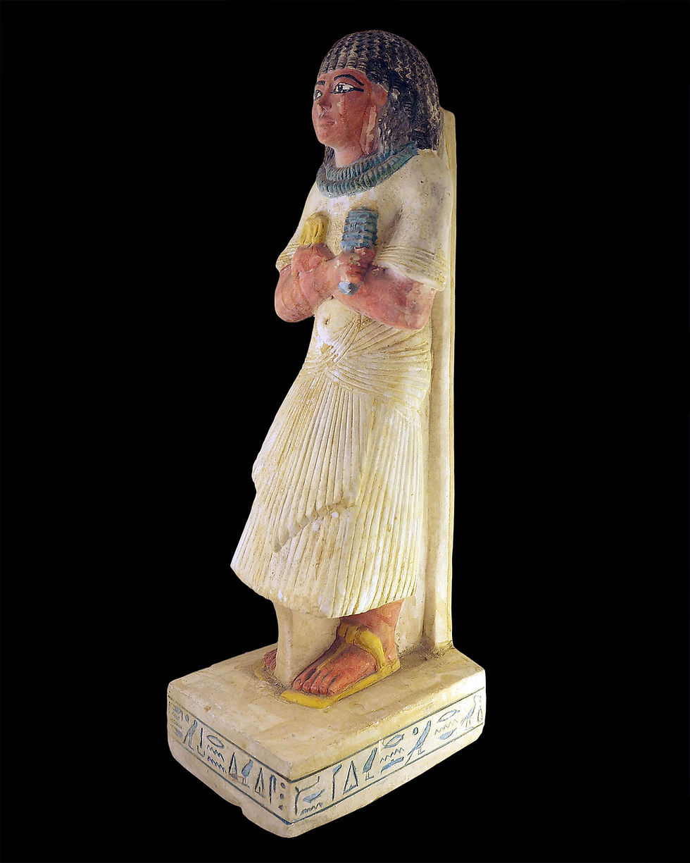 Thumbnail: Egyptian limestone figurine of an overseer