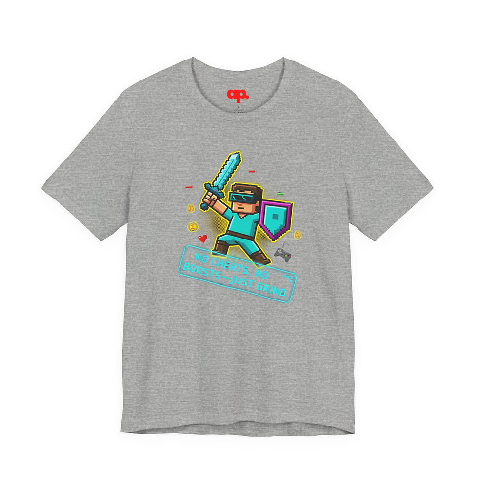 Thumbnail: No Cheats, No Boosts Pixel Art Gamer Shirt | Retro RPG streamer merch