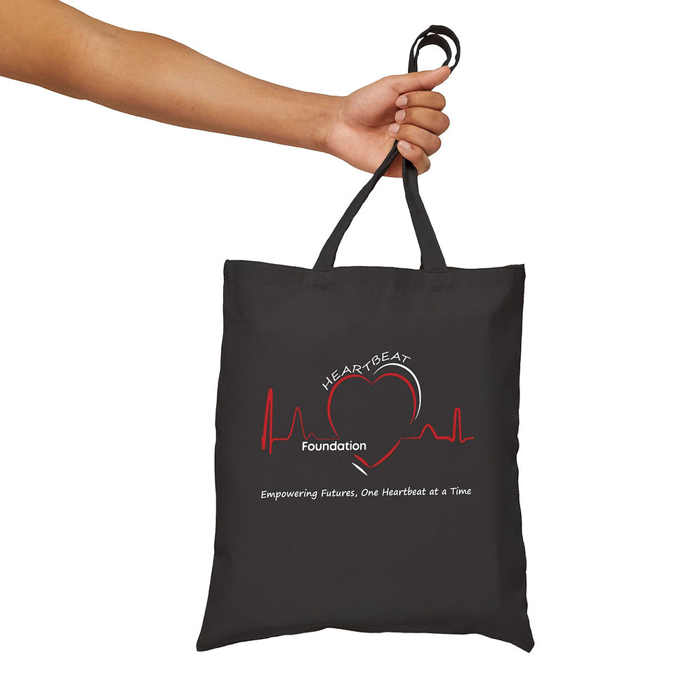 Thumbnail: Heartbeat Nurse Tote Bag – Empowering Futures Medical Canvas Tote