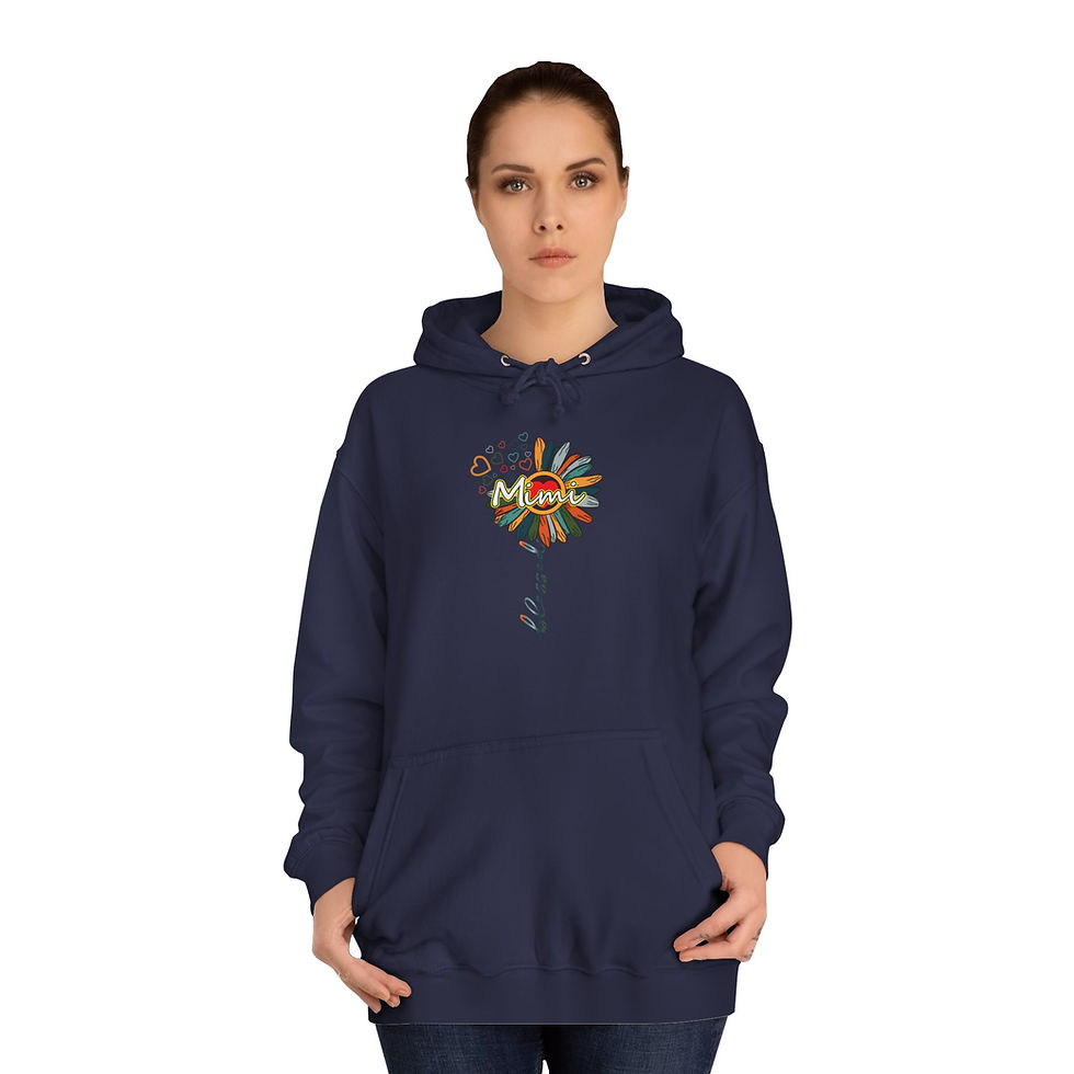 Thumbnail: Mimi Floral Zip Hoodie — "Mimi" Sunflower Gift for Grandma
