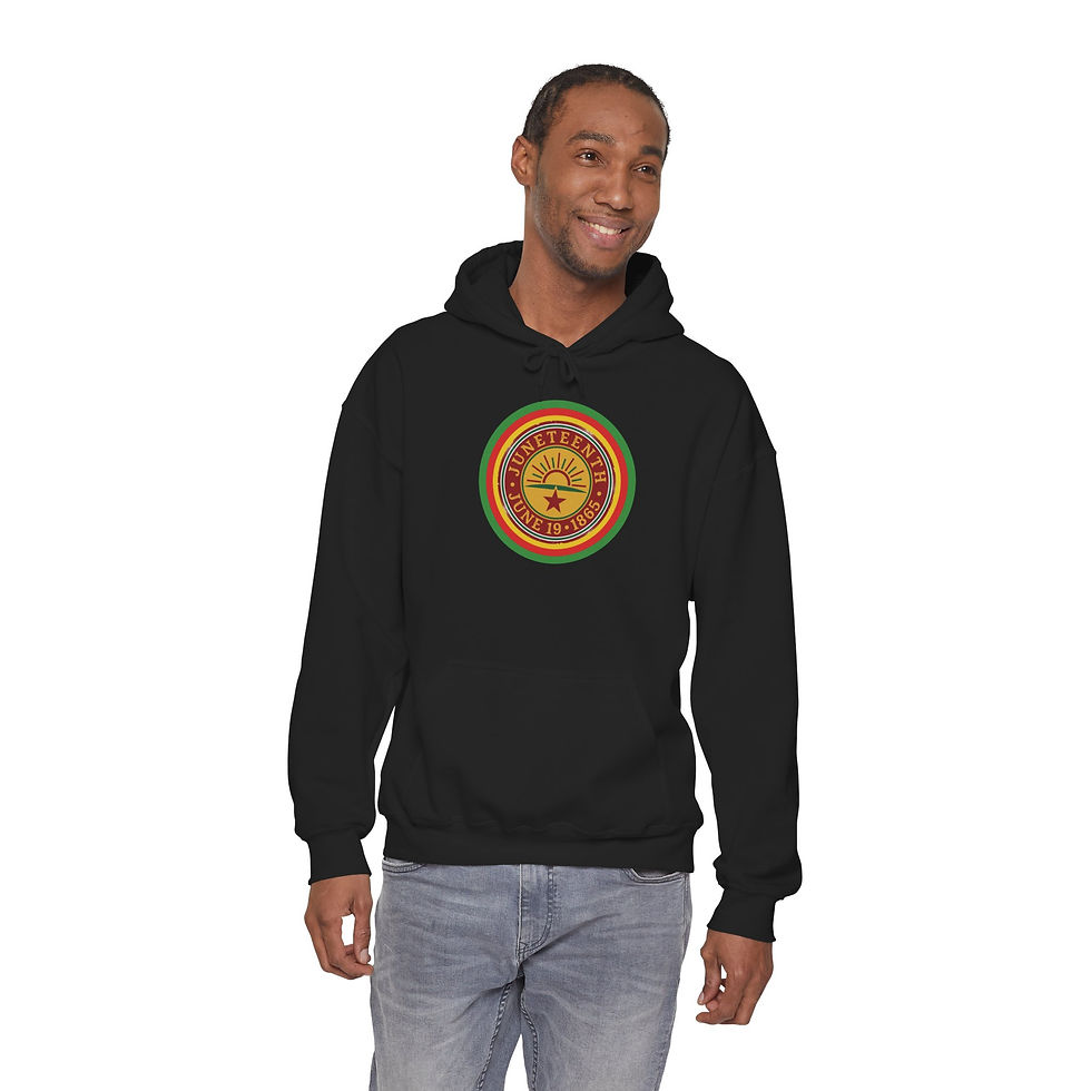 Thumbnail: Juneteenth Retro Seal Hoodie – Juneteenth 1865 Commemorative Pullover