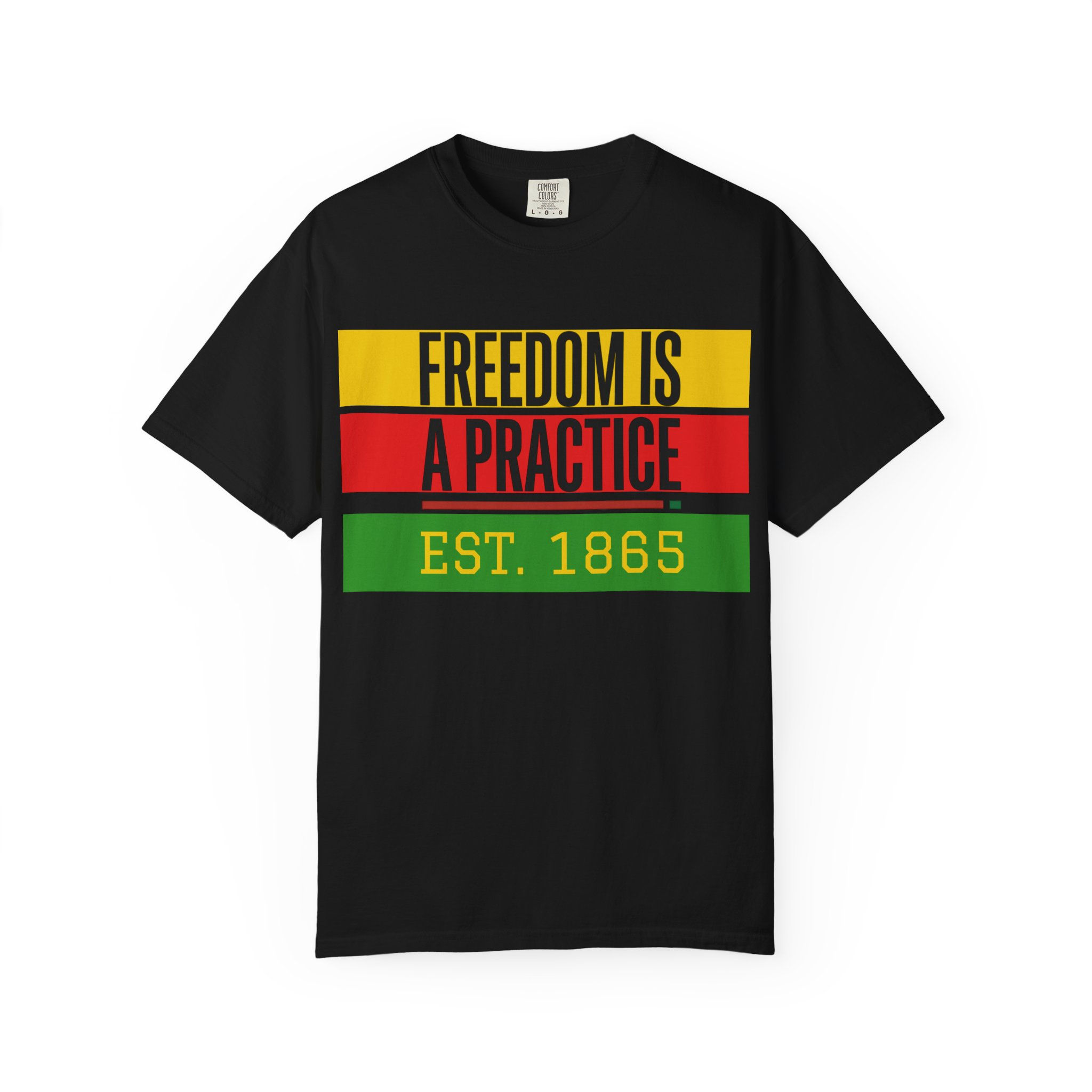 Freedom Is a Practice T-Shirt — “Est. 1865” RBG Pride Tee