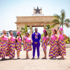 Quality Education Academy of North Carolina ar but smiles during there photoshoot in GHana.