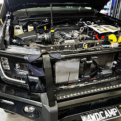 Transmission cooler on Marks 4WD from Perth 4WD and Camping