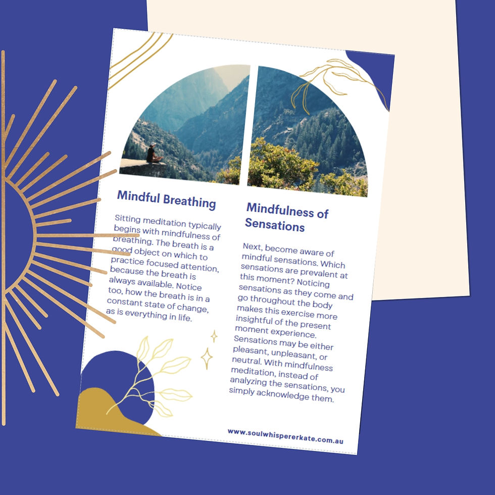 Thumbnail: Mindfulness Meditation for beginners Printable PDF