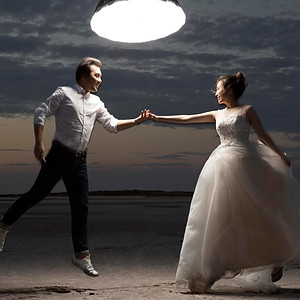 Self-shot pre-wedding photos