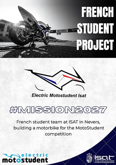 Electric MotoStudent ISAT - Moto de course électrique - Sponsoring sportif