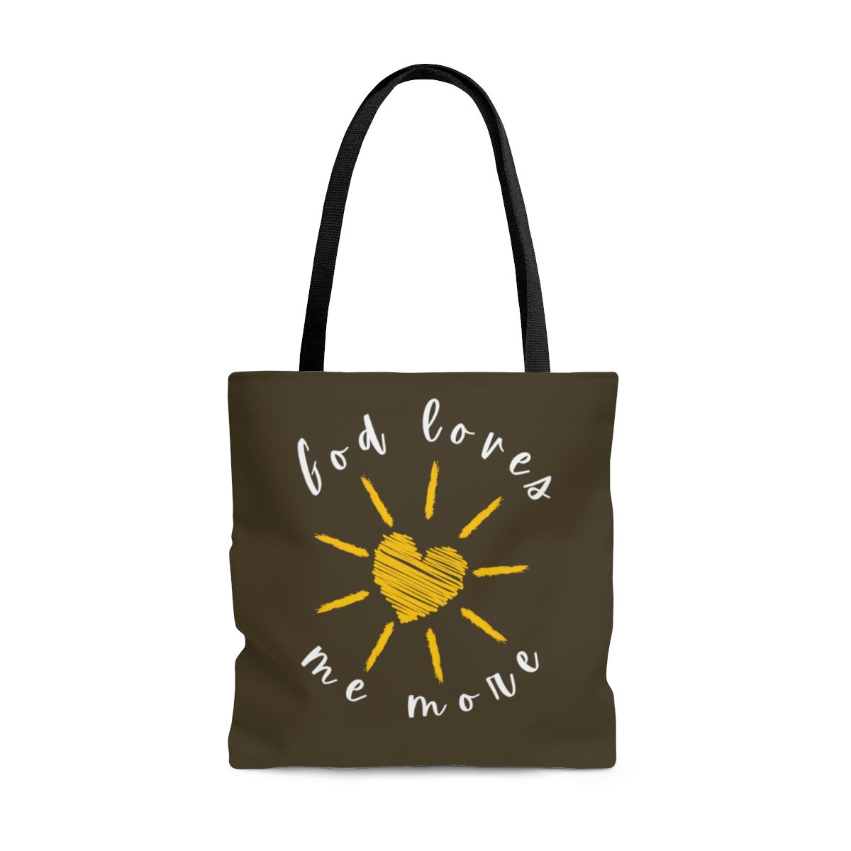 God Loves Me More Tote in Mocha