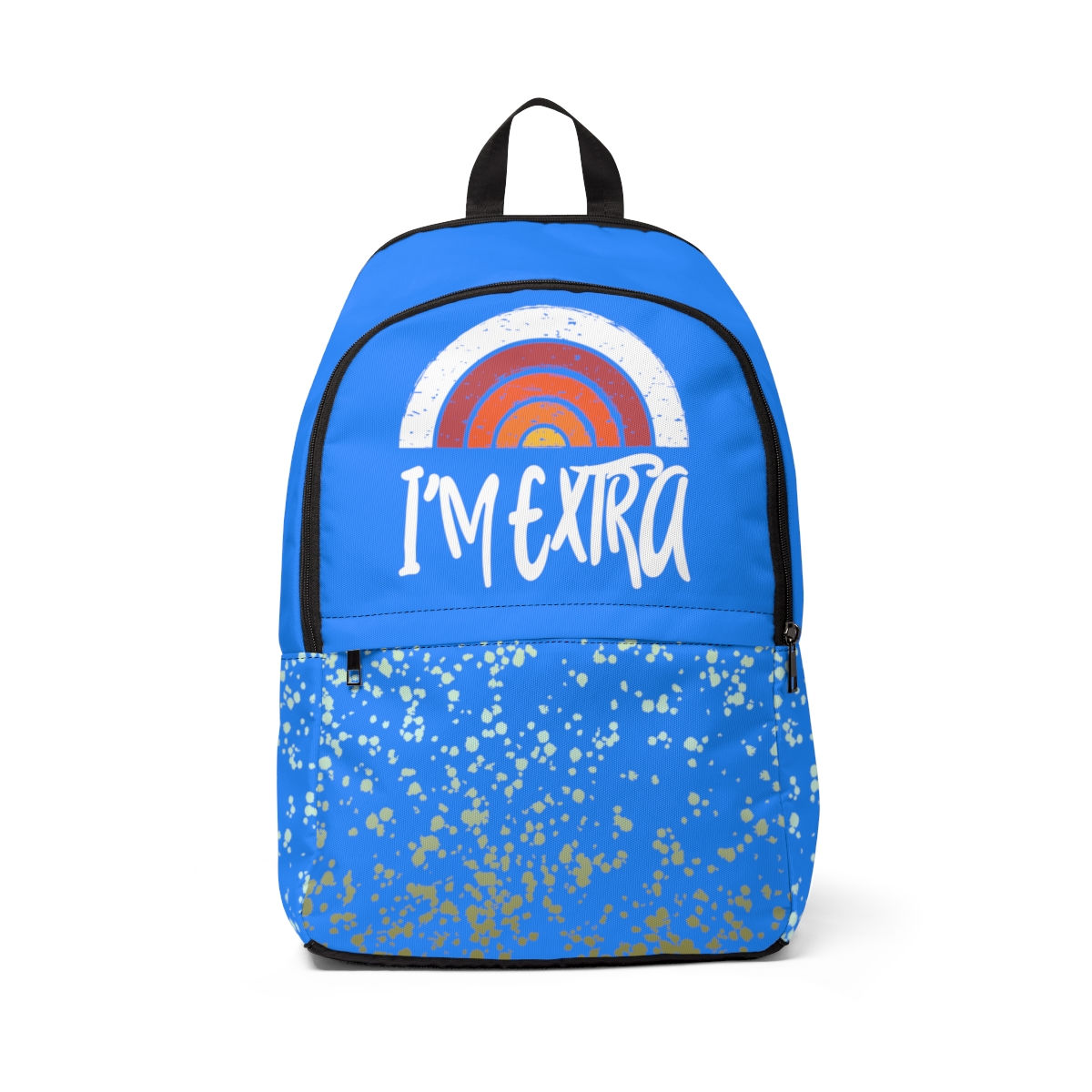 I'm Extra Fabric Backpack in Neon Blue