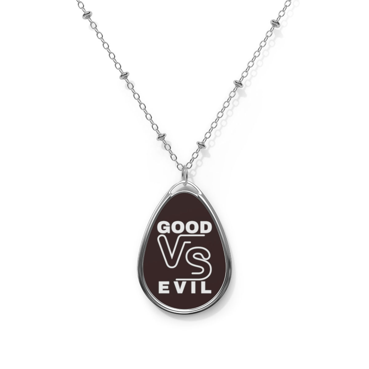 Good VS Evil Oval Necklace