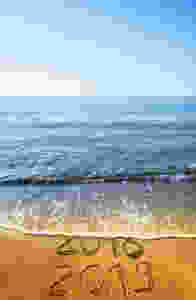 2019 on a beach