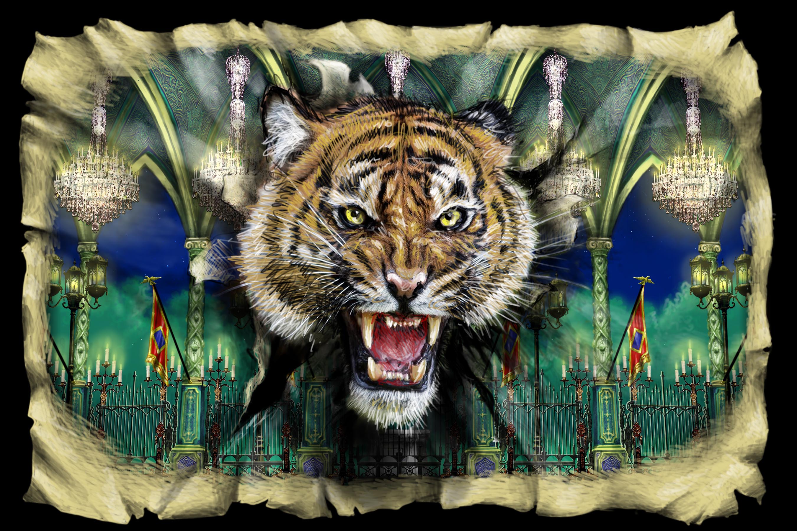Scene 6a. Palace Ballroom and Tiger