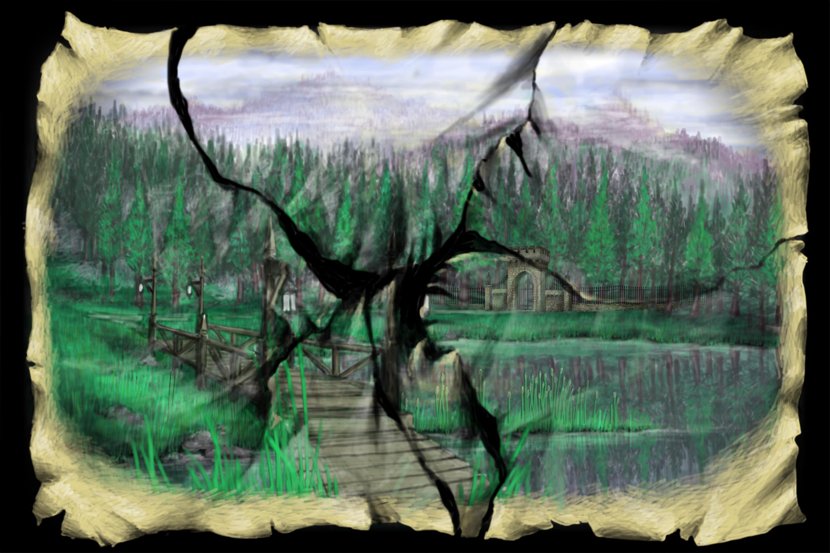 Scene 2g. Lake and Bridge, Post-Tiger