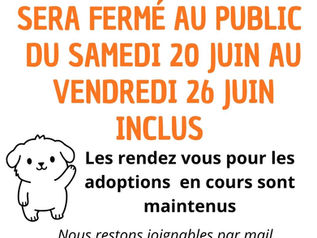 Fermeture exceptionnelle 