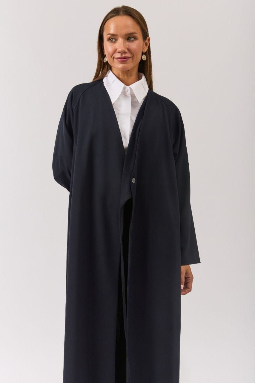 Thumbnail: V Neck Tie Abaya Stone