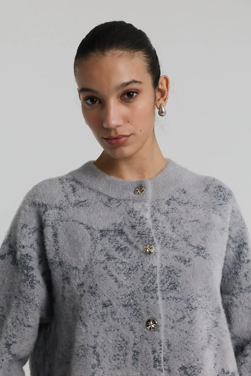 Миниатюра: Кардиган из ангоры с узором