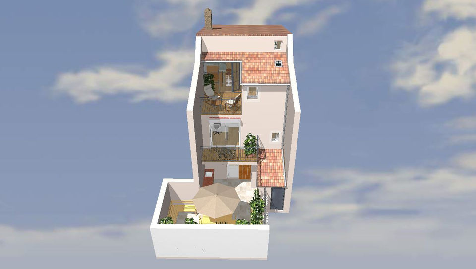 Réhabilitation d'une maison de village en un logement en R+3