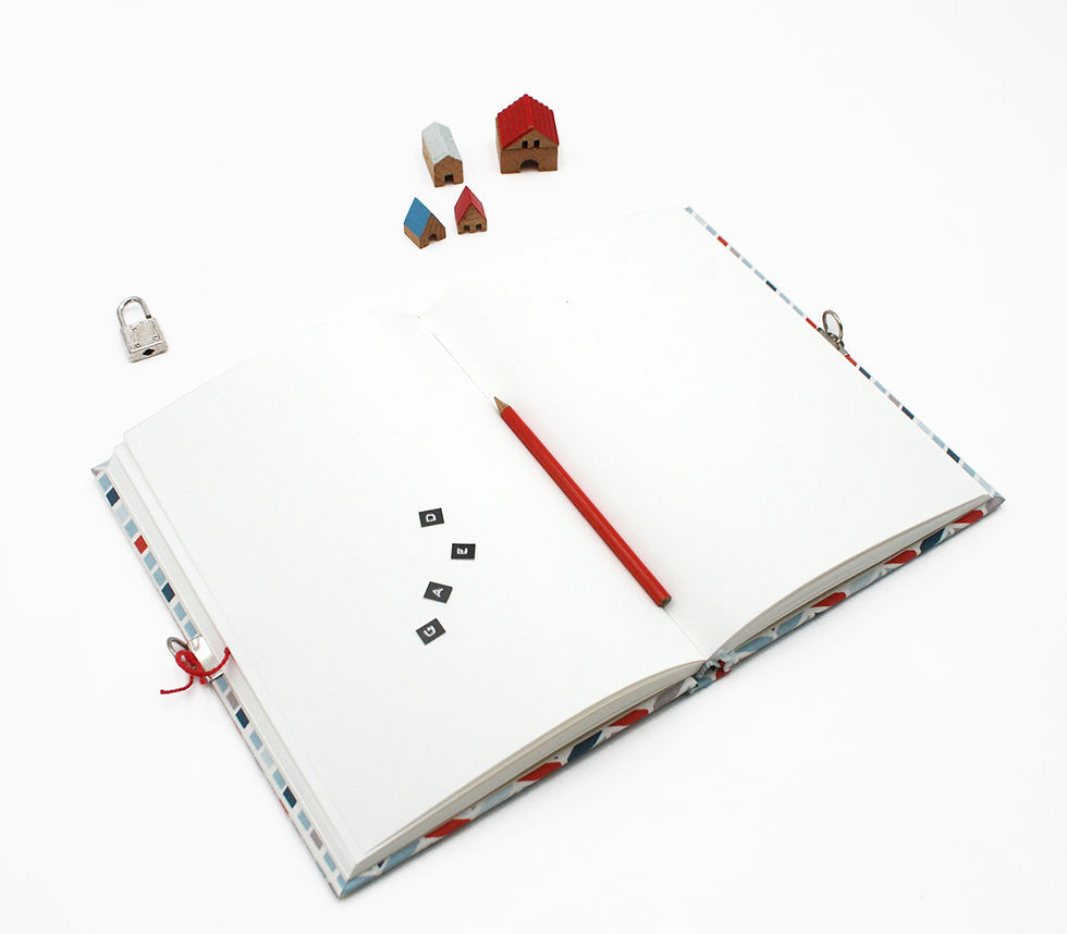 Miniatura: Diario Personal  Zigzag Azul