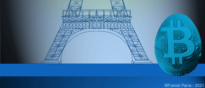 Blue Bitcoin Egg in Paris